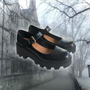 Black Mary Jane Platform Shoes